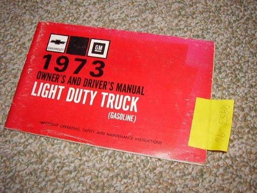 Image for 1973 Chevrolet Light Duty Truck Owners Manual